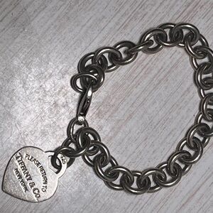 Tiffany Heart Tag Charm Bracelet in Silvet